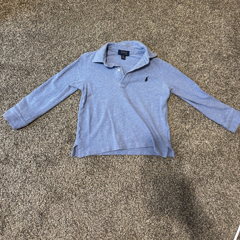 Polo by Ralph Lauren Long-Sleeve Polo in Light Blue